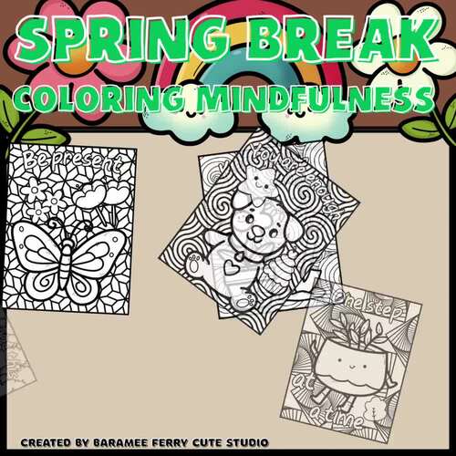 Spring Break Mindfulness Coloring Pages | Growth Mindset Spring ...