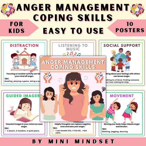Anger Management Coping Skills Posters for Kids | Social Emotional ...