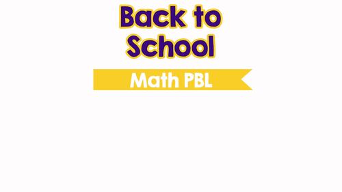 3rd Grade Project Based Learning Math Activities - Back To School Math PBL Games