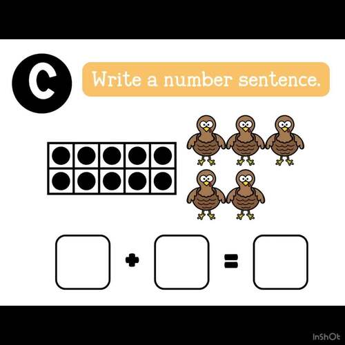 1st Grade Math Thanksgiving Themed Printable Task Cards {Add and Subtract}