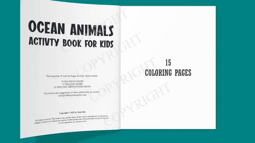 Ocean Animals Activity Book for Kids by Buffalo Publications | TPT