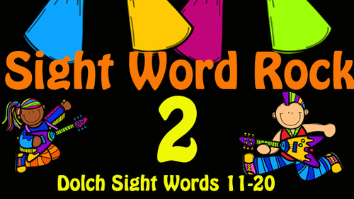 Preview of Dolch Sight Word Rock 2 Video (Dolch Sight Words 11-20)