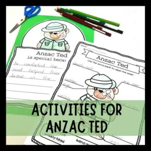 Anzac Ted Book Companion Anzac Day Print and Go Activities TPT