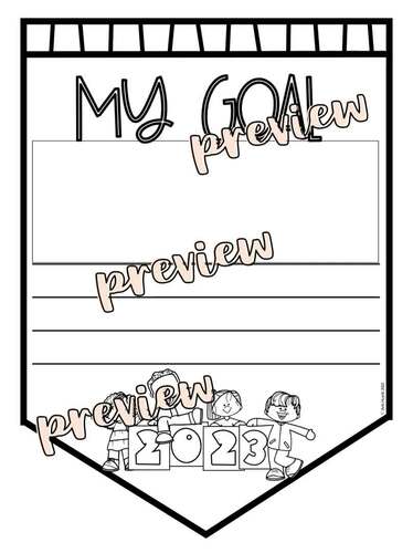 New Year 2023 - 2025 Goal and Resolution Bunting Banners for Bulletin ...