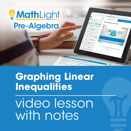 Preview of Graphing Linear Inequalities Video Lesson with Student Notes