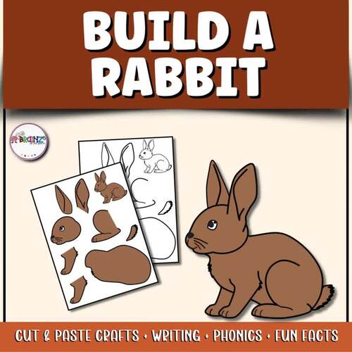 Build a Rabbit Cut and Paste Craft | Fall Animal Writing & Activities