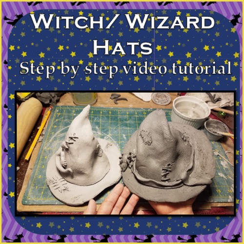 Preview of Witch/ Wizard Hats- Clay Modeling Video Tutorial