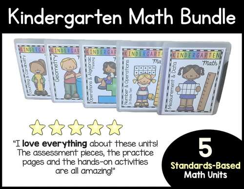 Kindergarten Common Core Math BUNDLE - Unit Plans - Centers - Worksheets