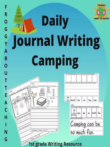 Daily Journal Writing-Camping by Froggy About Teaching Resources