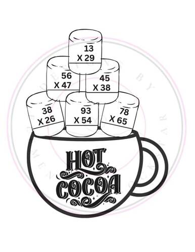 Hot Cocoa Multiplication Craft: A Sweet Math Activity -Sub Work/Rotations
