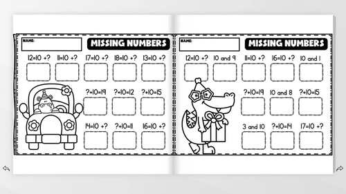Teen Numbers Compose & Decompose Math Worksheets | Zoo Party | TPT