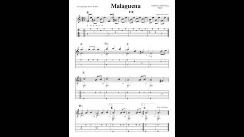 Malaguena, Spanish Folk Song, Distance Learning | TPT
