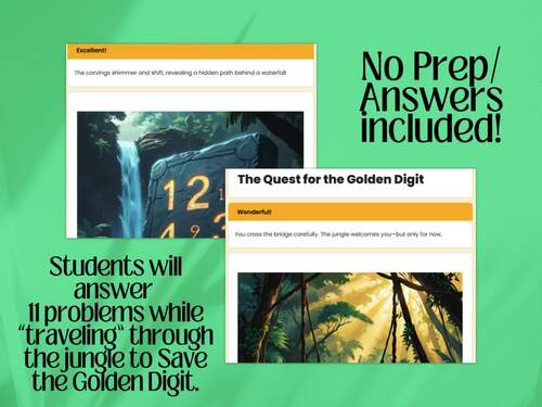 3rd Grade Jungle Place Value Digital Escape Room | Google Form Math ...