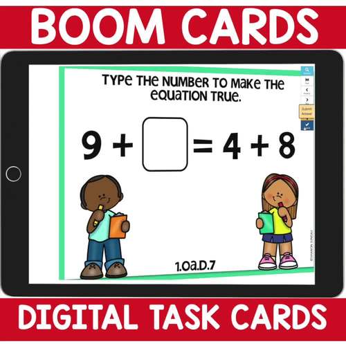 Equal Equations using Boom Cards 1.OA.D.7 Set 1 | TPT