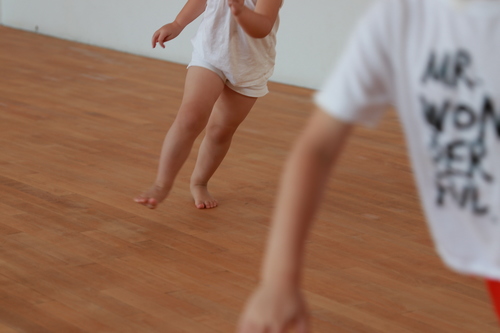 Preview of Creative Dance class locomotor warm up exploring BODY PARTS