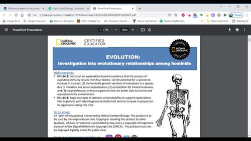 Biology - EVOLUTION: 5E CER Evolution Skull Lab - includes Skull Pictures!