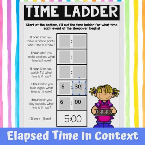 Elapsed Time Word Problems Digital & Analog Clocks Digital & Printable