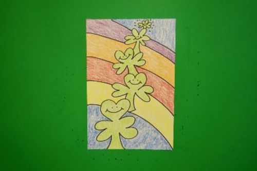 Preview of Let's Draw a Shamrock Tower Rainbow!