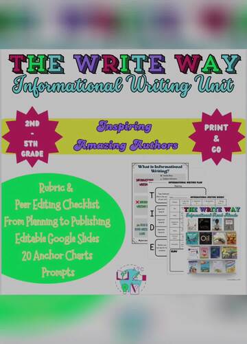 Full Year Information Writing Curriculum BUNDLE | Prompts, Anchor ...