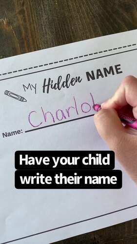 Hidden Name Art by My Preschool Place | TPT