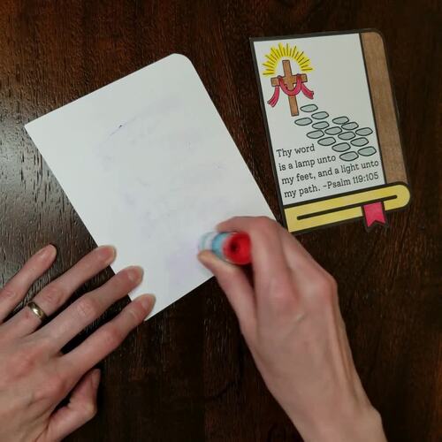Spanish Holy Bible Fan Craft for Kids Sunday School Activity, Psalm 119:105