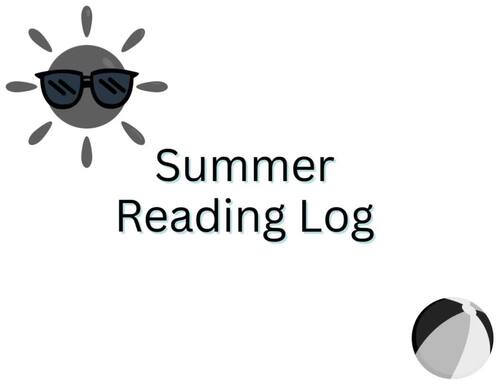 Printable Summer Reading Log for Kids | Black & White Reading Challenge PDF