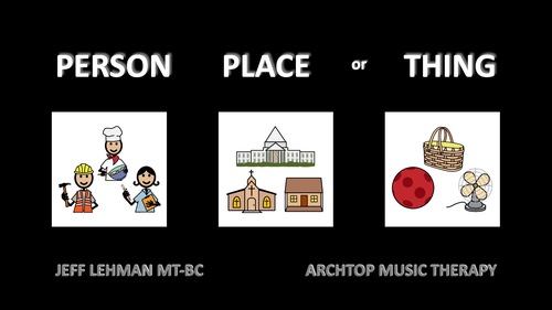 Preview of Noun Classification Songs & Videos - Person, Place, or Thing?