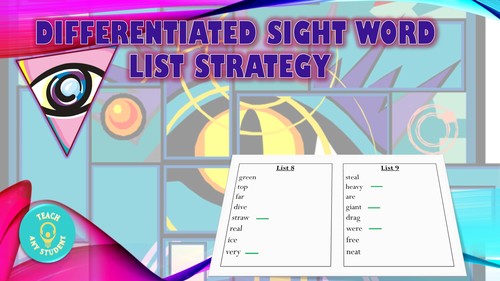 Preview of Differentiated Sight Word List Strategy