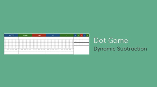 Preview of Montessori Dot Game Dynamic Subtraction Presentation
