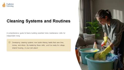 Cleaning Systems and Routines Lesson Grades 4-12 PPTX Slides | TPT