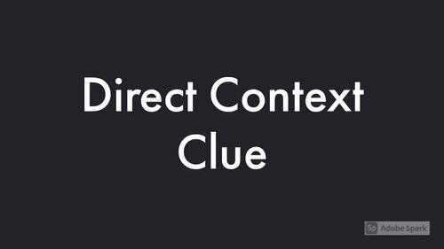 Preview of Context Clues - Means
