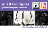 Wire and Foil Figures, Giacometti inspired sculpture