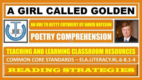 A GIRL CALLED GOLDEN BY DAVID BATESON - READING AN ODE POETRY - BUNDLE