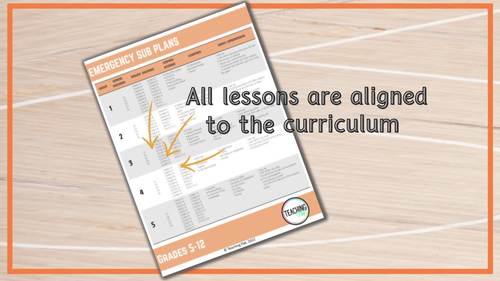 physical education substitute lesson plans