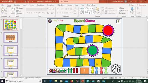 Review Game Interactive Board Game Template In Power Point Drag