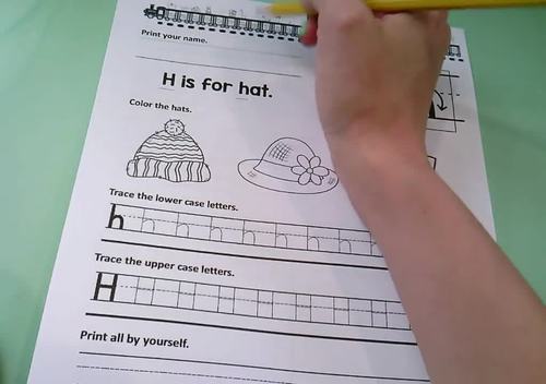 Handwriting Practice Worksheet Activity Letter H by Literacy Fundamentals