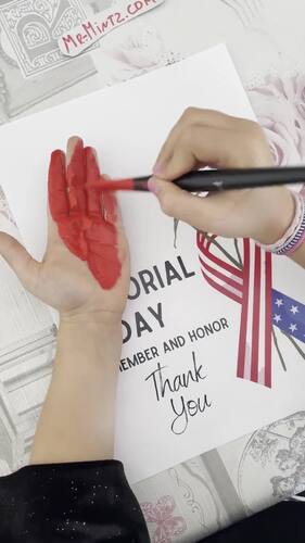 Memorial Day Flowers Handprint Craft by Mr Mintz Crafts | TPT