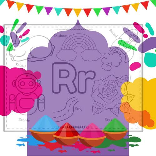 Alphabet Coloring Pages for Kids | Beginning Sounds Phonics Worksheets