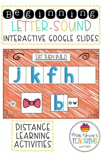 Distance Learning: Beginning Sound Phonics Practice - Interactive