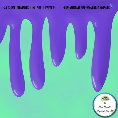Slime Elements Clipart & Backgrounds by Teach Elite | TPT