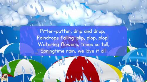 Preview of Music: Here Comes The Rain Song, Songs about Spring Lyrics for Music Classroom