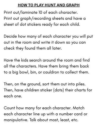 Halloween Hunt and Graph and How Many Are Hiding? Pre-K Math Games