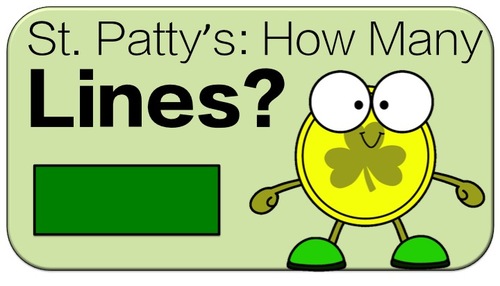 Preview of FREE St. Patrick's Day How Many Lines? Math Brain Break Game