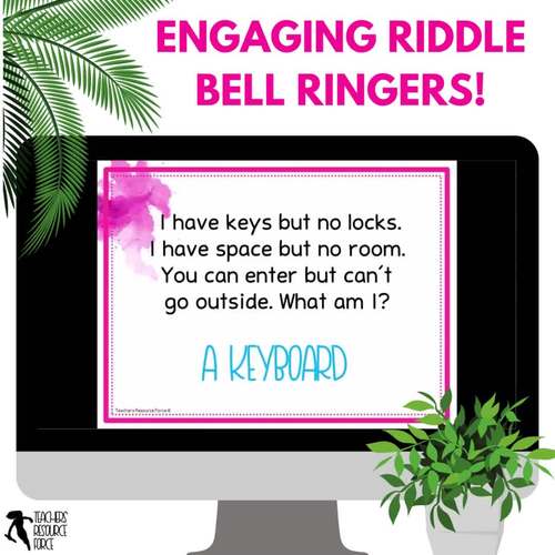 Distance Learning Riddles Brain Teasers Morning Meeting Bell Ringers set 1