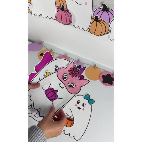 Halloween Writing Craft, Ghost Craft & Bulletin Board by Learn Grow Blossom
