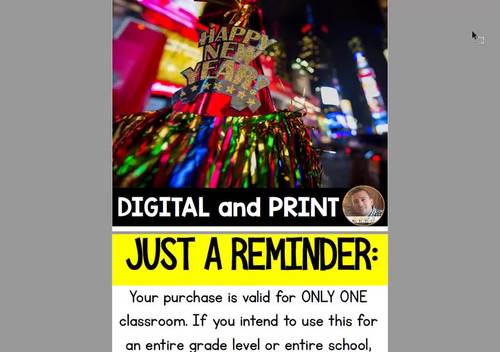 Historical Perspectives - New Year's Activity Pack Print/Digital for ...