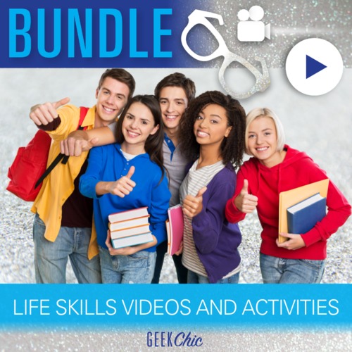 Preview of LIFE SKILLS VIDEO BUNDLE Growth Mindset, Critical Thinking, Coping Skills!