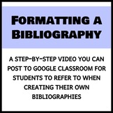 Formatting a Bibliography