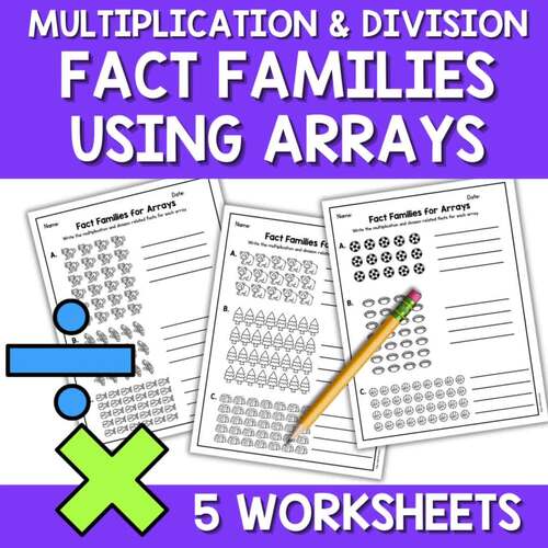 Multiplication and Division Fact Families | Arrays | 4th Grade Math ...