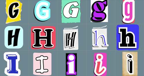 Ransom Note Letters, Numbers, and Symbols by Colgan by Lisa | TPT